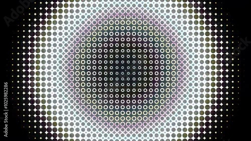 Colorful Dither Star Circle Effect Animation Loop