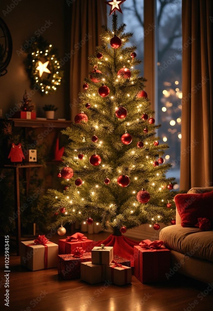 Christmas tree and gifts Christmas tree and gifts