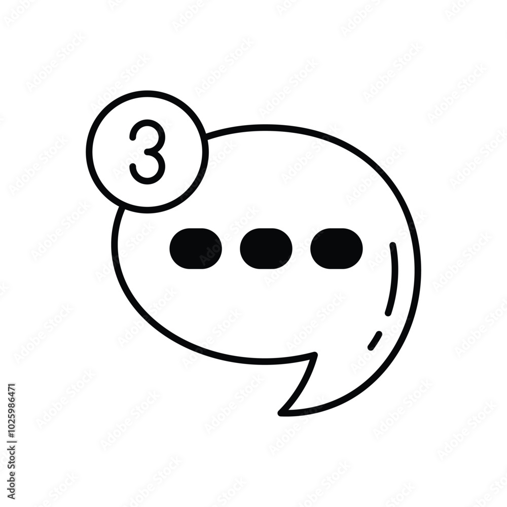 Fototapeta premium Chatting vector icons stock illustration