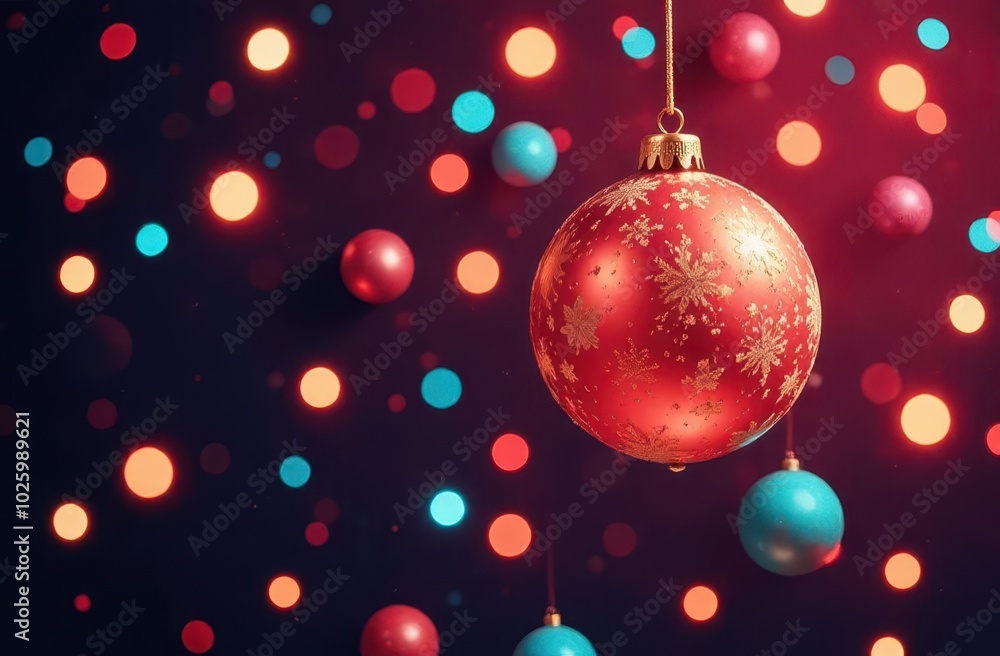 new year red ball dark color background new year red ball dark color background