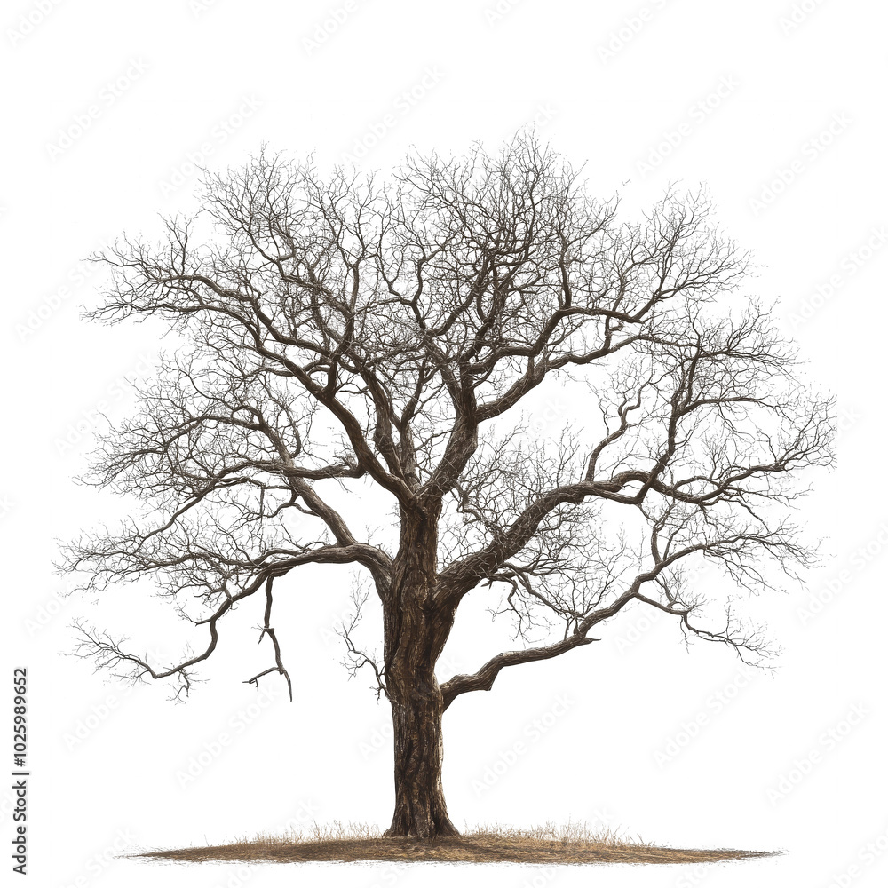 Bare Tree Silhouette on Transparent Background Bare Tree Silhouette on Transparent Background