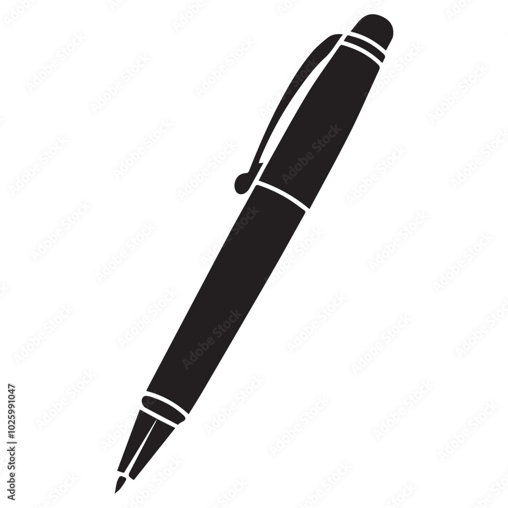 Fountain pen signature writing write vector icon silhouette sign symbol Fountain pen signature writing write vector icon silhouette sign symbol
