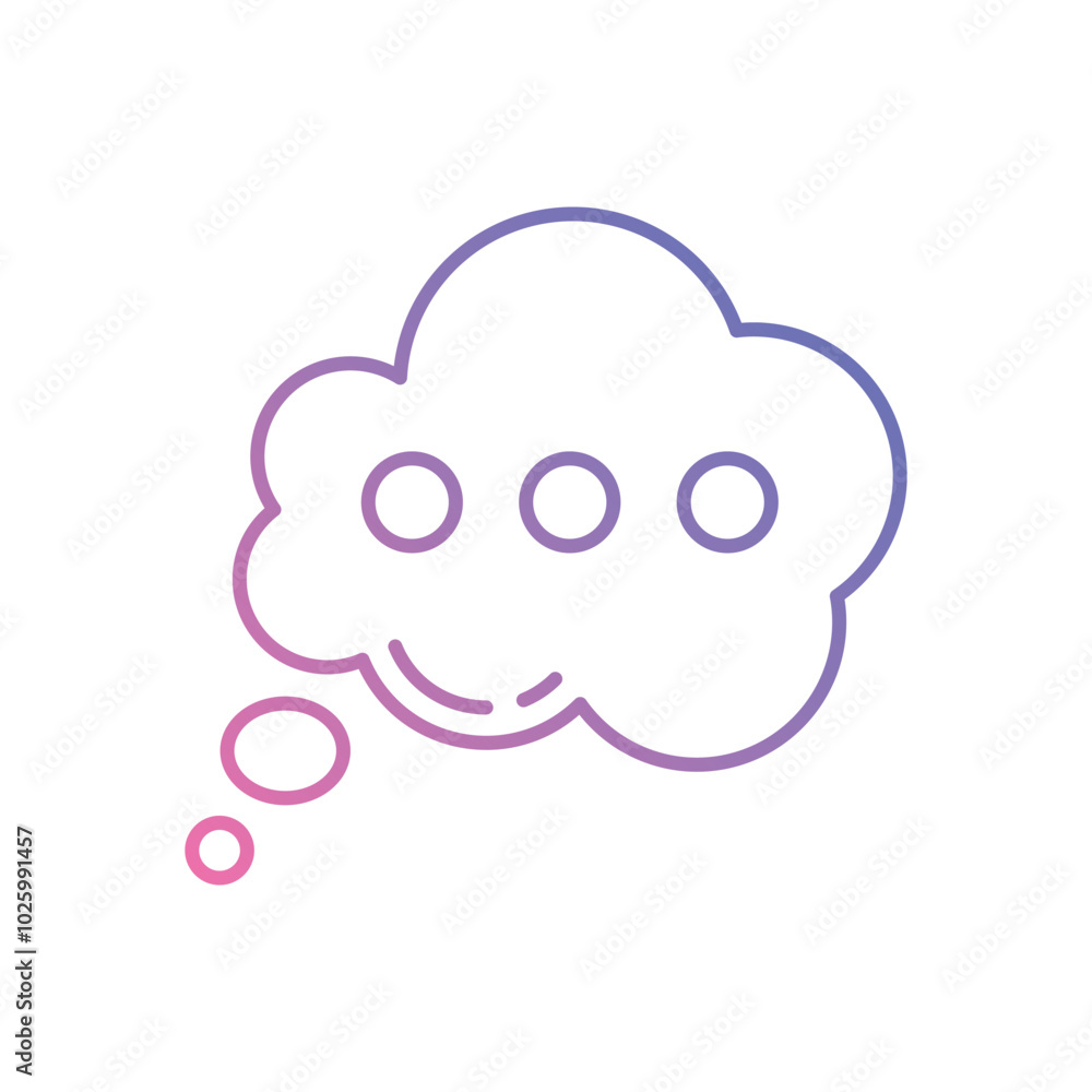 Thinking Chat vector icons stock illustration Thinking Chat vector icons stock illustration
