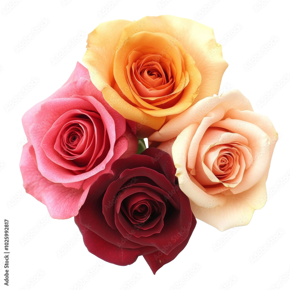color rose isolated on white color rose isolated on white