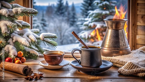 Wallpaper Mural fincan-kahve-ve-cezve-ile Torontodigital.ca