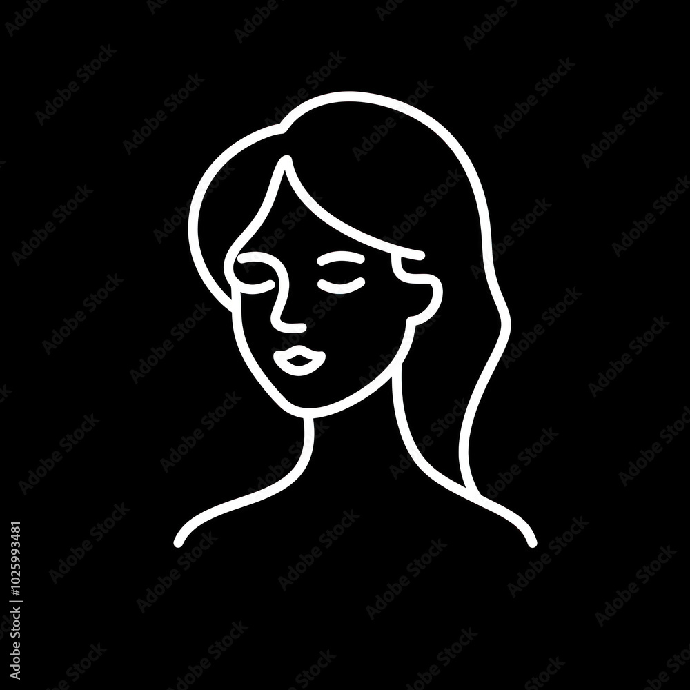 Woman's face in close-up, intense gaze, against black background. Woman's face in close-up, intense gaze, against black background.
