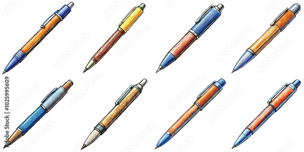 Hand Drawn illustration set of pen . isolate on a white background. PNG
Hand Drawn illustration set of pen . isolate on a white background. PNG