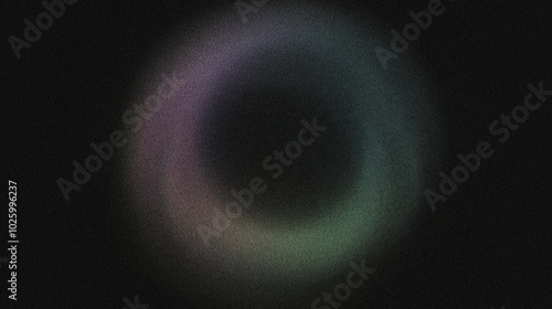 A gradient circle in the center of the image, blending from emerald green to soft lavender, noise texture effect