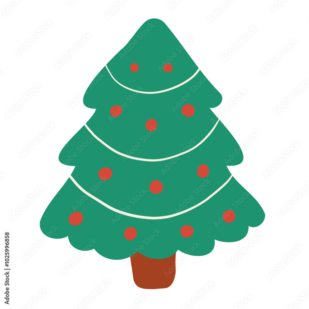 Christmas tree hand drawn illustration Christmas tree hand drawn illustration