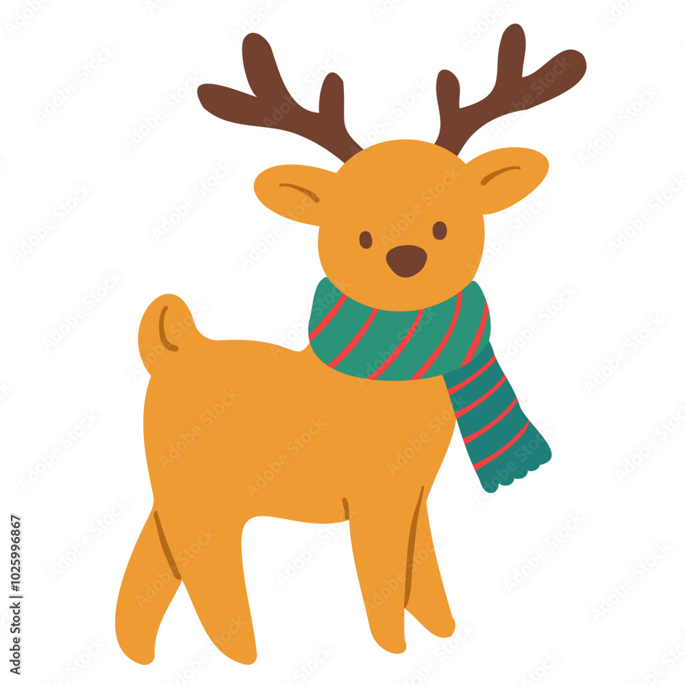 Obraz premium Reindeer hand drawn illustration