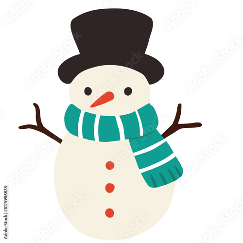 Snowman hand drawn illustration