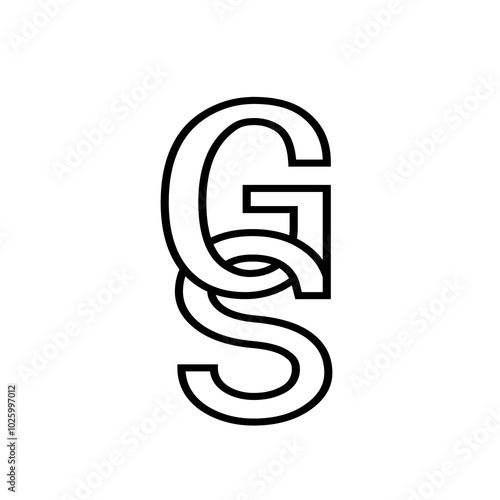 Monogram logo mark art design