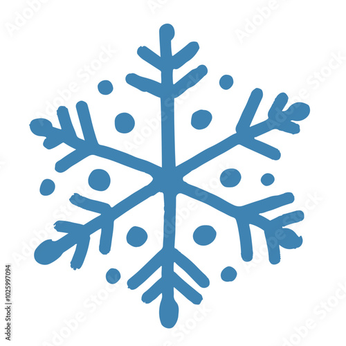 Snowflake hand drawn illustration