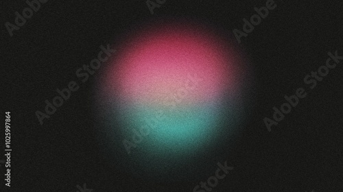 A gradient circle in the center of the image, blending from seafoam green to fuchsia, noise texture effect