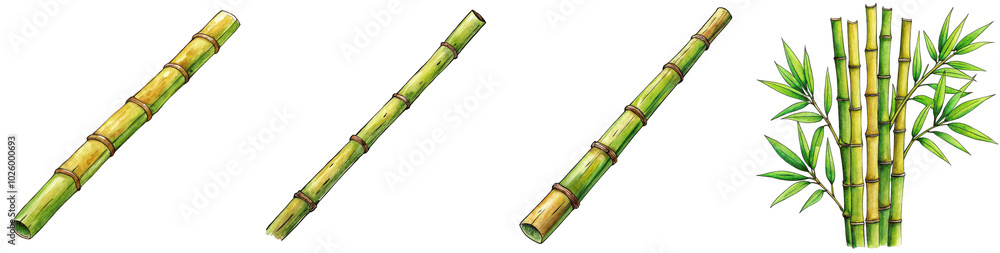 Hand Drawn illustration set of bamboo . isolate on a white background. PNG
Hand Drawn illustration set of bamboo . isolate on a white background. PNG