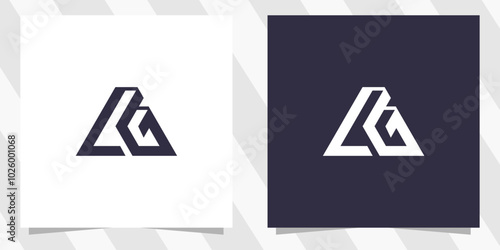 letter lg gl logo design vector