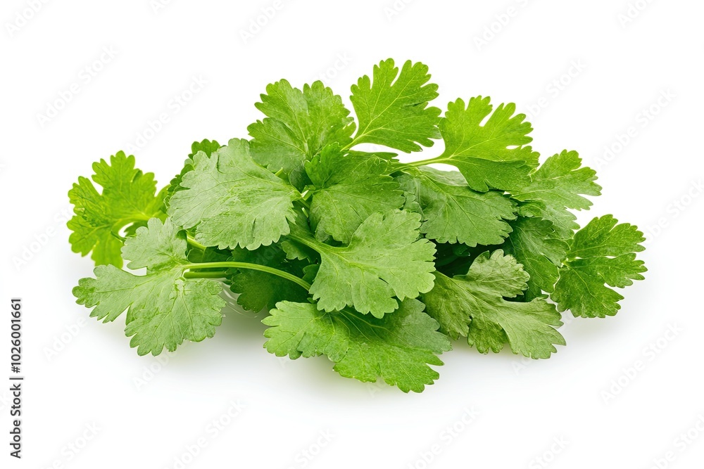 High definition of fresh green coriander leaf isolated on white background with clipping path, group of vegetable leaf, salad leaf High definition of fresh green coriander leaf isolated on white background with clipping path, group of vegetable leaf, salad leaf