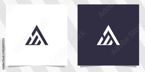 Tableau sur toile letter wa aw logo design vector