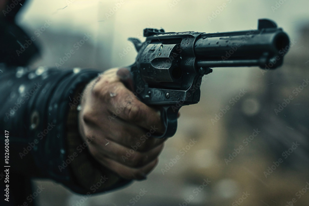 Ai generated picture of hand hold gun Ai generated picture of hand hold gun