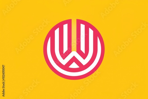 Abstract WU UW Monogram Logo Vector Template - Minimal Flat Icon Design for Branding and Identity photo