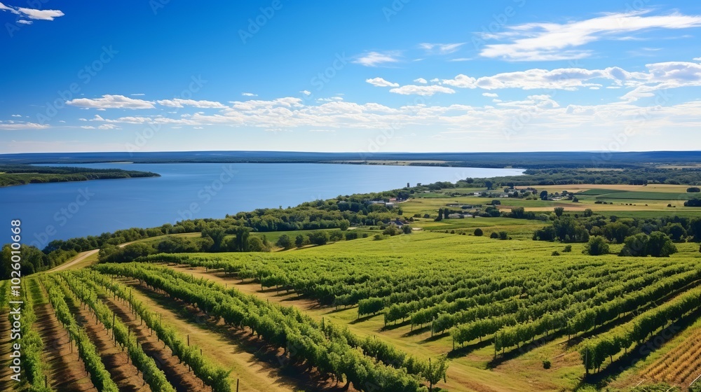 The Spectacul H vest: Aerial View of Haut-Medoc Red Wine Region in Bordeaux The Spectacul H vest: Aerial View of Haut-Medoc Red Wine Region in Bordeaux