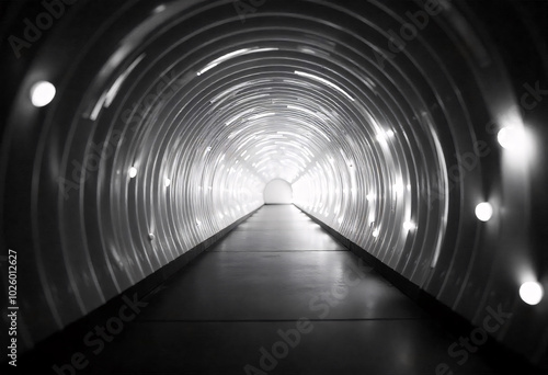 A psychedelic  abstract tunnel with swirling  colorful patterns and lights  creating a surreal and trippy visual effect