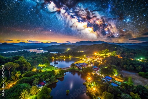 Stunning Night Photography of Gayuba Landscape Under Starry Sky for Nature Lovers photo