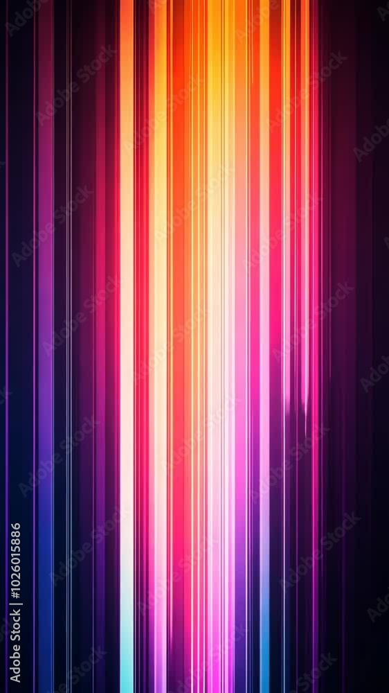 Colorful vertical light streaks on a dark Colorful vertical light streaks on a dark