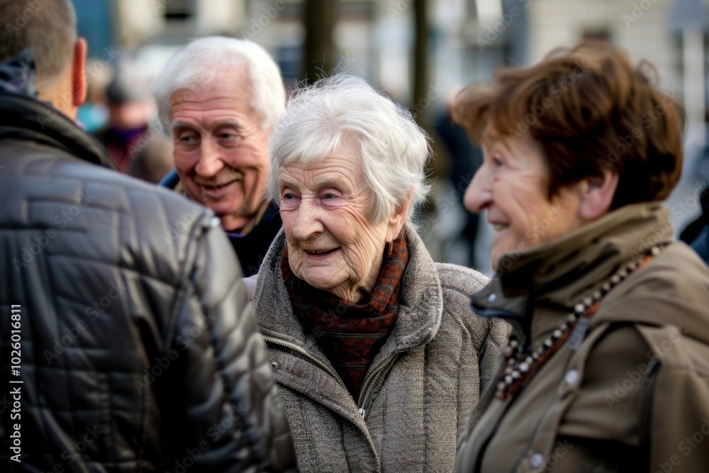 Portrait of an elderly couple on the streets of Amsterdam Portrait of an elderly couple on the streets of Amsterdam