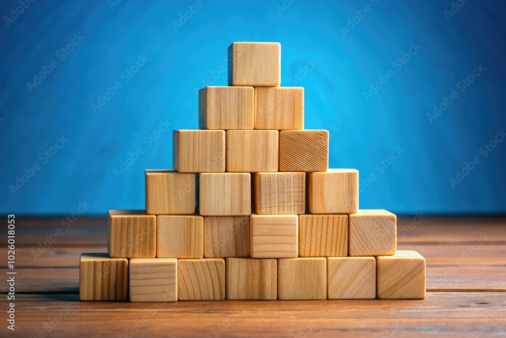 Cubes arranged in a pyramid symbolize the principles of business strategy and growth, highlighting the importance of a strong foundation for achieving success. Cubes arranged in a pyramid symbolize the principles of business strategy and growth, highlighting the importance of a strong foundation for achieving success.