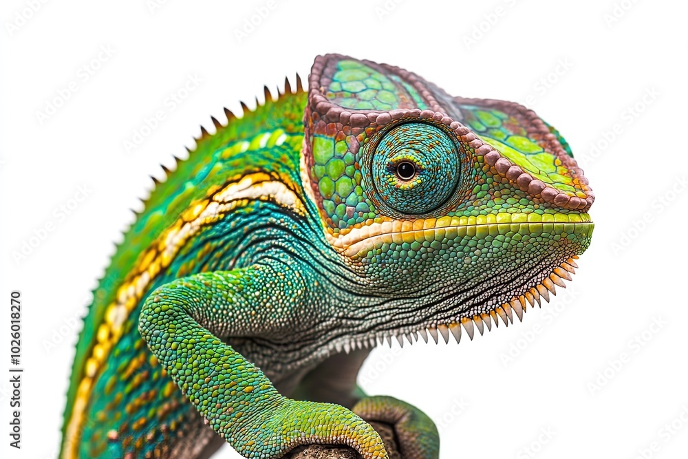 Obraz premium chameleon isolated on white