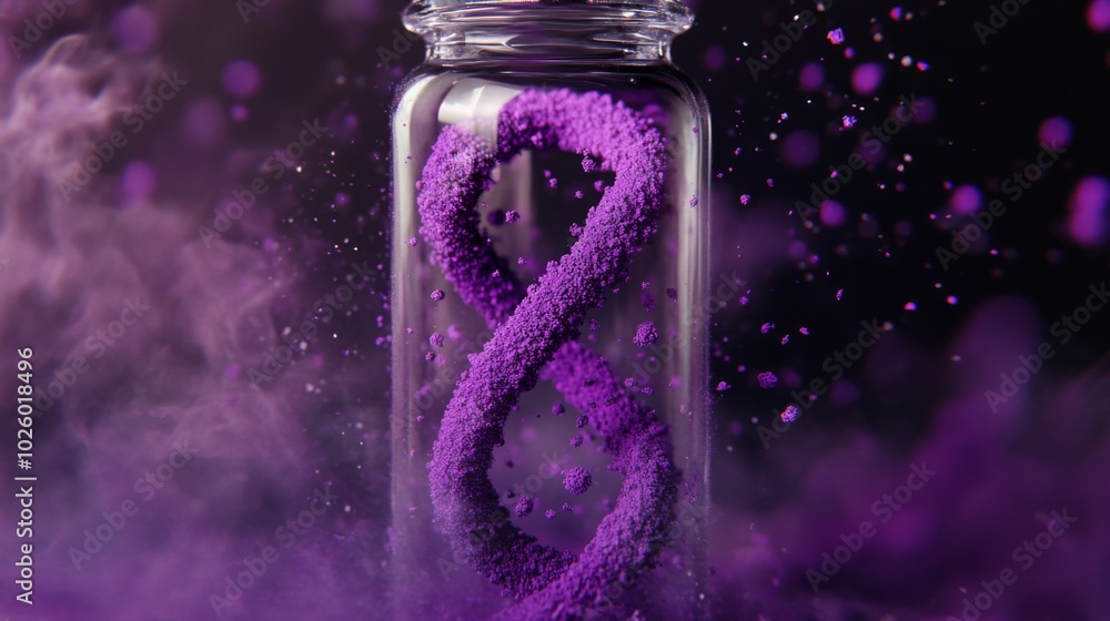Citrulline powder in hyperrealistic macro photography swirling in vial Citrulline powder in hyperrealistic macro photography swirling in vial
