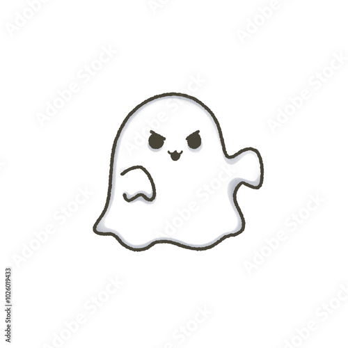 Cute scary white ghost 