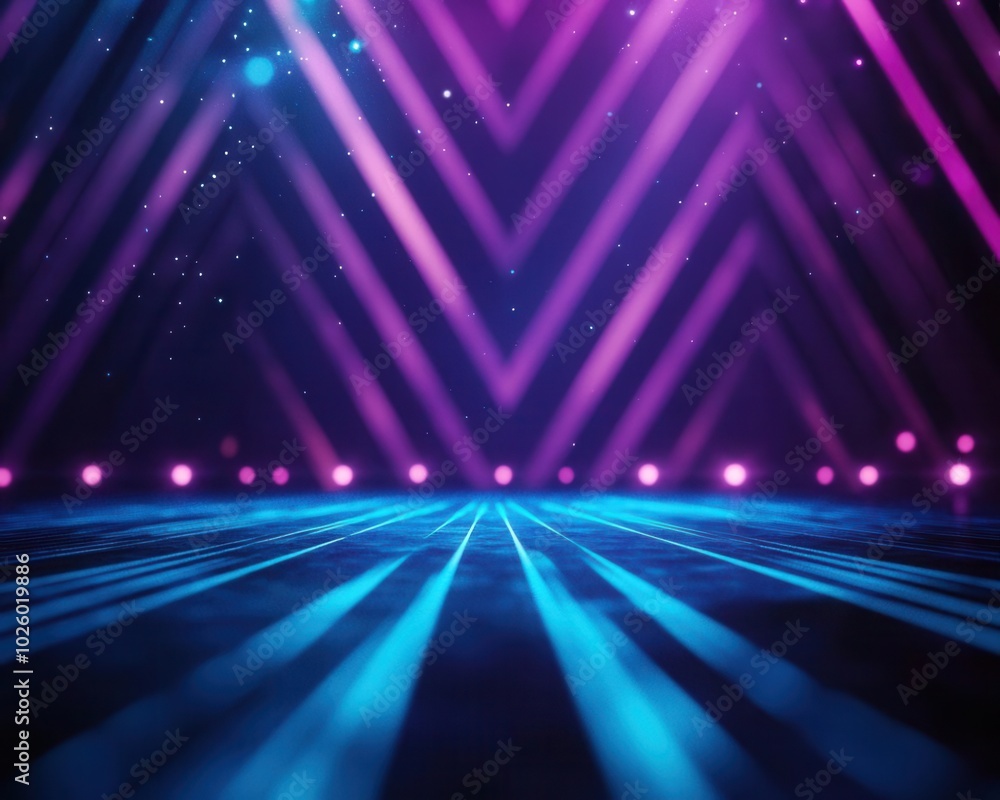 Abstract background with purple and blue neon lights creating a futuristic and vibrant effect, perfect for digital designs websites and presentations