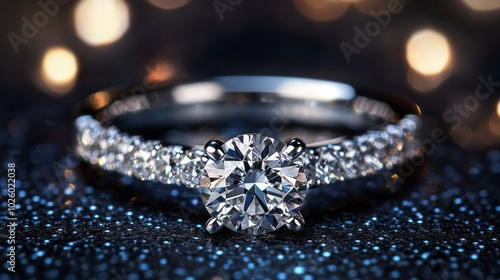 A diamond ring with a band of diamonds