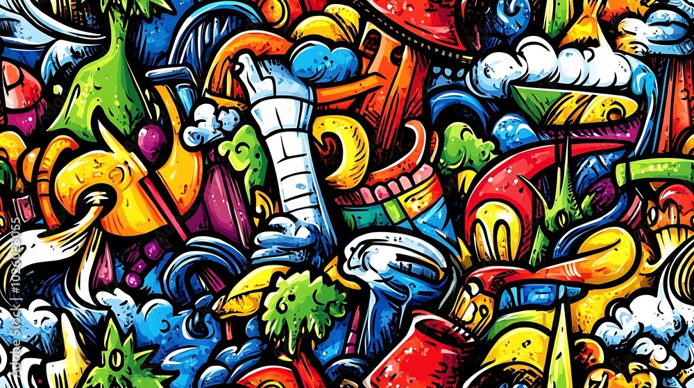 A lively fantasy land doodle pattern featuring fairies, wizards, and dragons, with castles and enchanted trees, surrounded by magical items like wands, crystal balls, and potion bottles, A lively fantasy land doodle pattern featuring fairies, wizards, and dragons, with castles and enchanted trees, surrounded by magical items like wands, crystal balls, and potion bottles,
