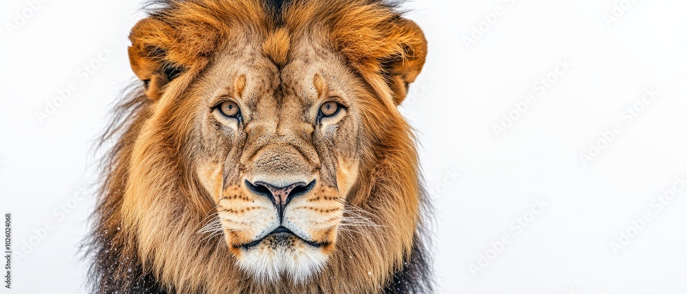 Fototapeta premium Majestic Old Lion Portrait Capturing the Wisdom and Strength of Nature in Stunning Detail for Wildlife and Animal Photography Enthusiasts