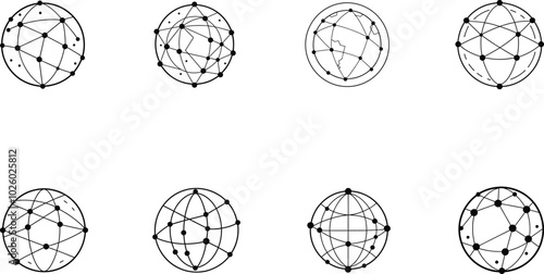 Global Network Connections - Abstract Globe Illustrations