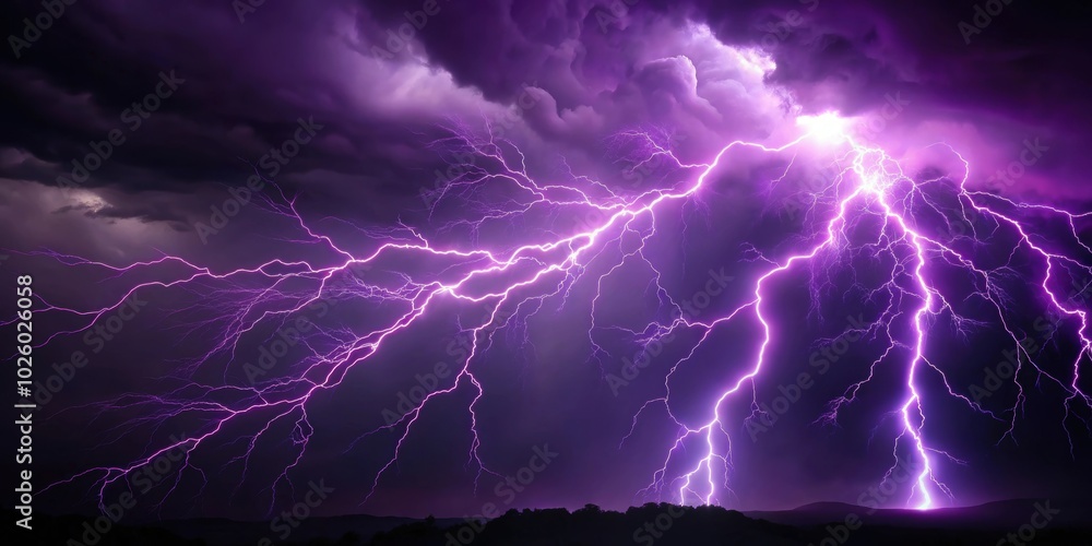 custom made wallpaper toronto digitalPurple lightning illuminating the dark sky, electric, storm, dramatic, power, weather, atmospheric, energy, nature, intense