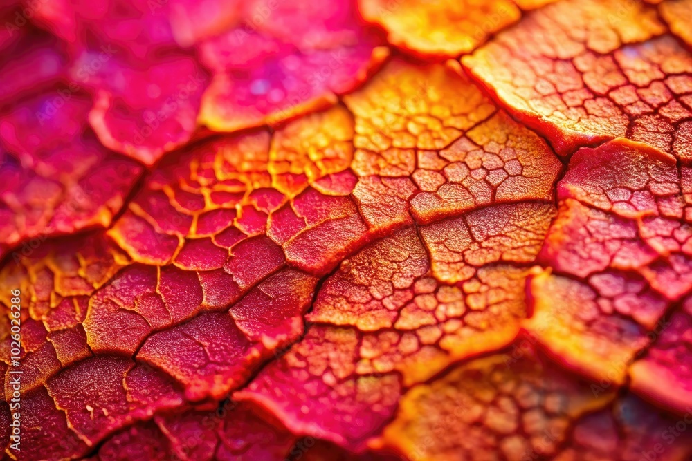 Fototapeta premium Detailed macro visualization of dry skin, illustrating its texture and flaws, focuses on roughness and imperfections for in-depth skincare assessment and potential enhancement strategies.