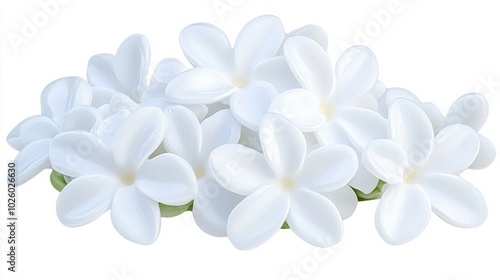 Elegant White Flowers on a Bright Background