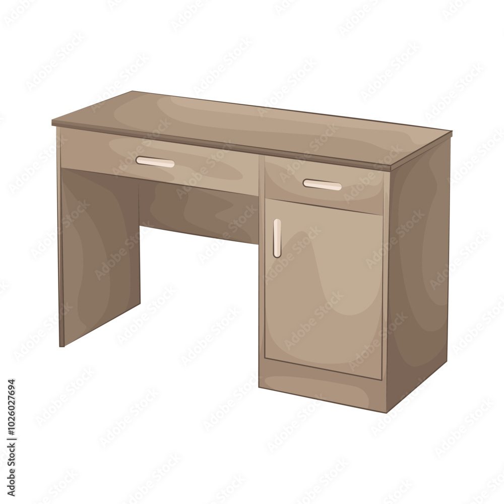 Illustration of office desk Illustration of office desk
