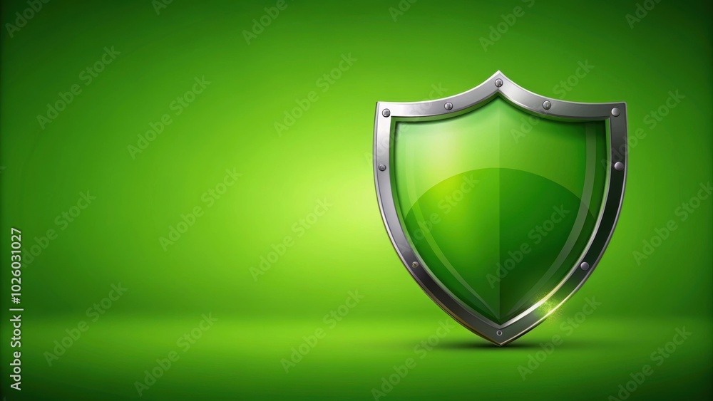 A green shield symbolizing protection of nature and the environment , green, shield, nature, protection A green shield symbolizing protection of nature and the environment , green, shield, nature, protection