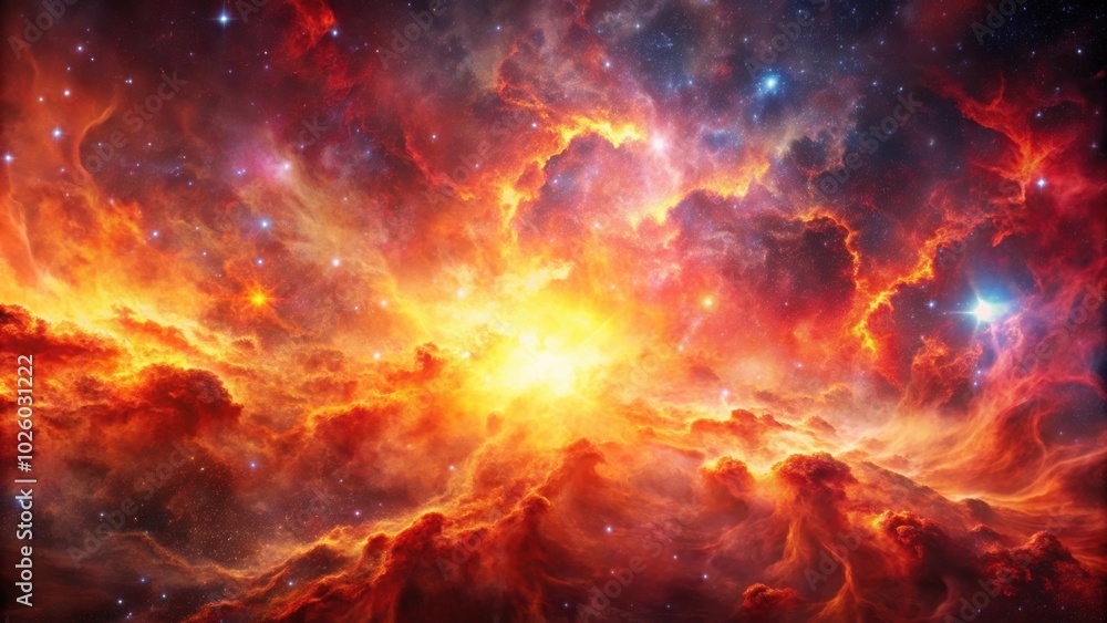 View of plasma fire hell with red wallpaper, nebulae, galaxies, and abstract sky background, plasma fire View of plasma fire hell with red wallpaper, nebulae, galaxies, and abstract sky background, plasma fire