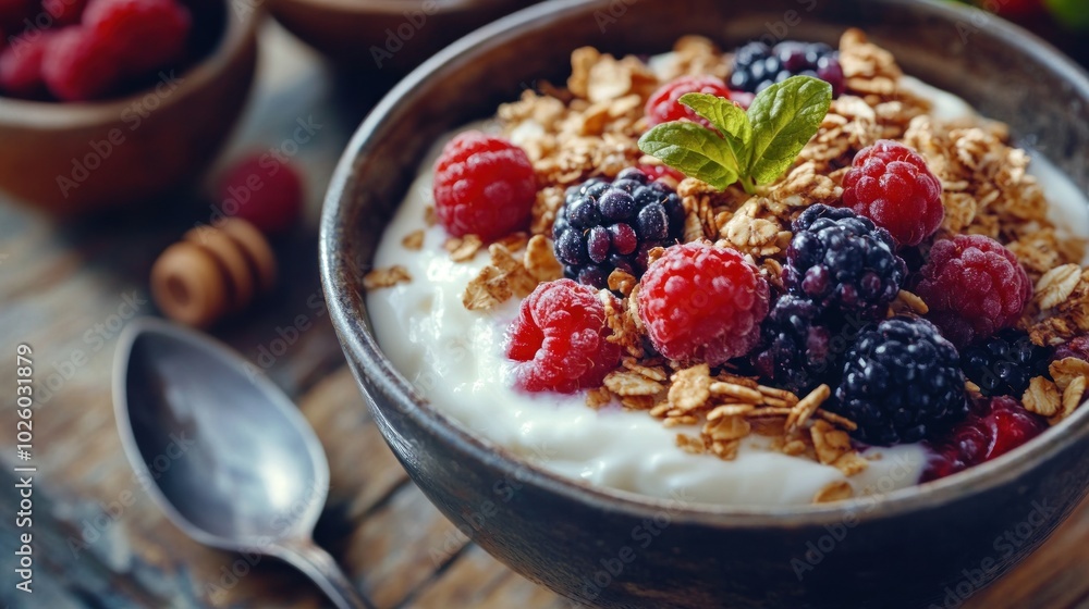 Yogurt With Granola and Berries Yogurt With Granola and Berries