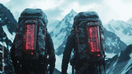 Quantumentangled Backpacks for Instant Gear Swaps in SciFi Setting photo