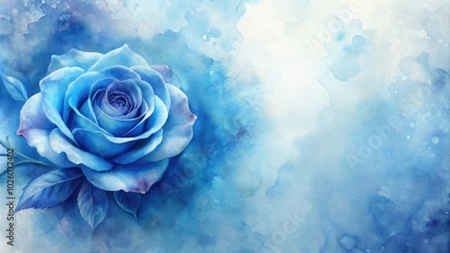 Blue rose watercolor background with a delicate and artistic design, blue, rose, watercolor, background, delicate, artistic