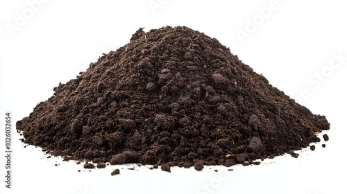 A pile of rich, dark soil.