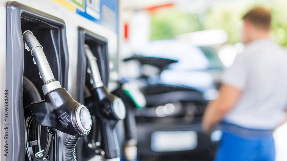 custom made wallpaper toronto digitalFuel Crisis - Man Staring at Empty Gas Pump with Despair