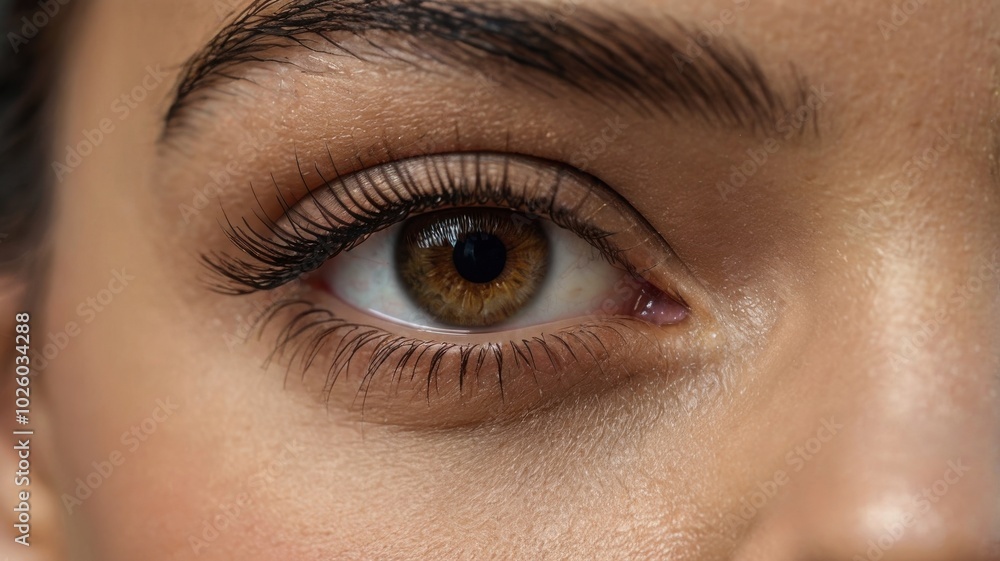 Obraz premium Captivating Hazel Eye Close-up 